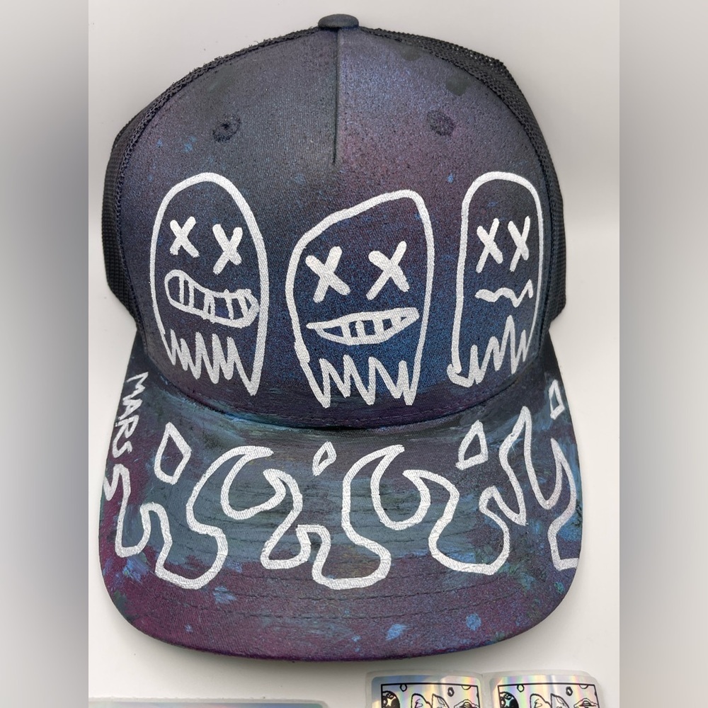 JOEY MARS Autographed Custom Northern Lights Hat, Snapback Trucker Hat, Artwork​ - Picture 7 of 7